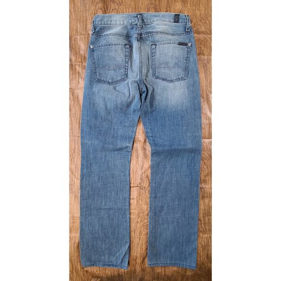 7 for all Mankind Slimmy Straight leg Denim Jeans Size 28 (Actual 30") - Picture 2 of 8